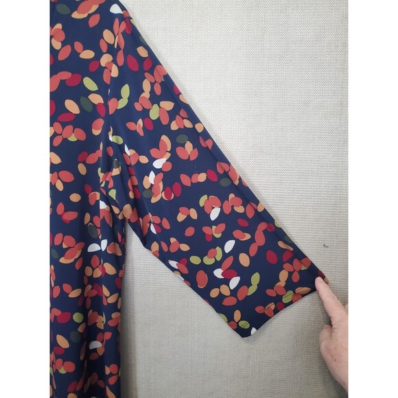 Susan Graver LiquidKnit Geo Print V-Neck 3/4 Sleeve Tunic Size Large A225581 - Picture 2 of 6